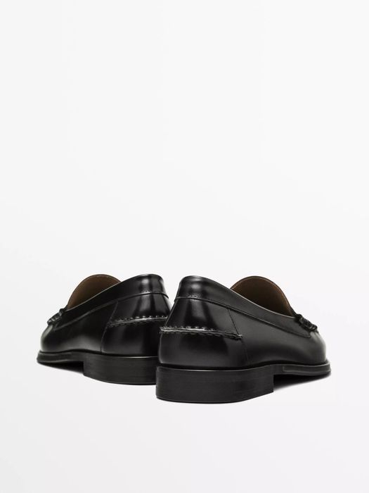 Шкіряні лофери Massimo Dutti