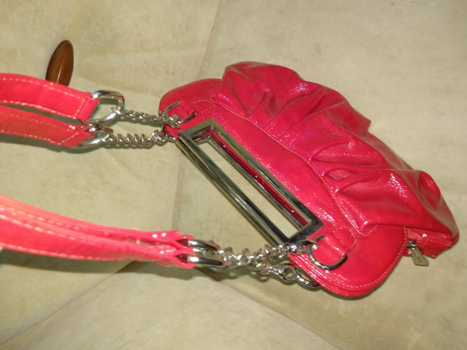 Сумка коричневая, красная