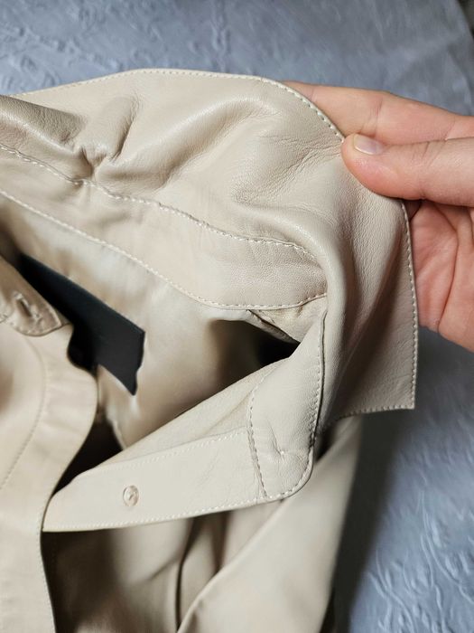 Шкіряна сорочка Massimo Dutti