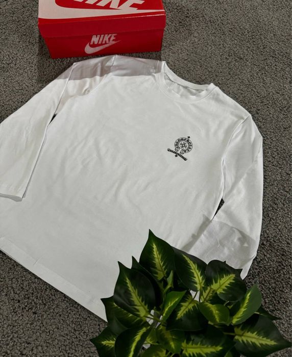 Лонгслів Chrome Hearts / Білий Лонгслів Хром Хартс / Лонгслив Хром