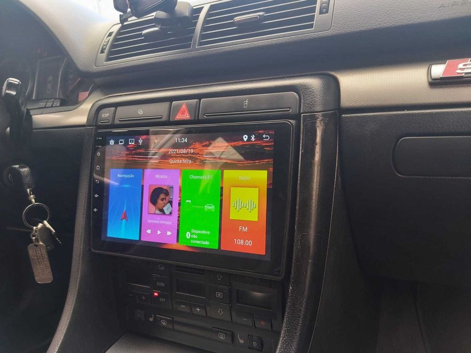 *Auto Rádio GPS 7" ou 9" | AUDI A4 (2002 a 2008) | ANDROID 15 • USB • DVD • BT | CARPLAY • ANDROID AUTO