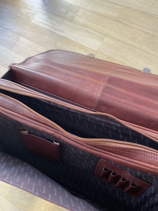 Brązowa torba na laptopa Wittchen, prawdziwa włoska skóra