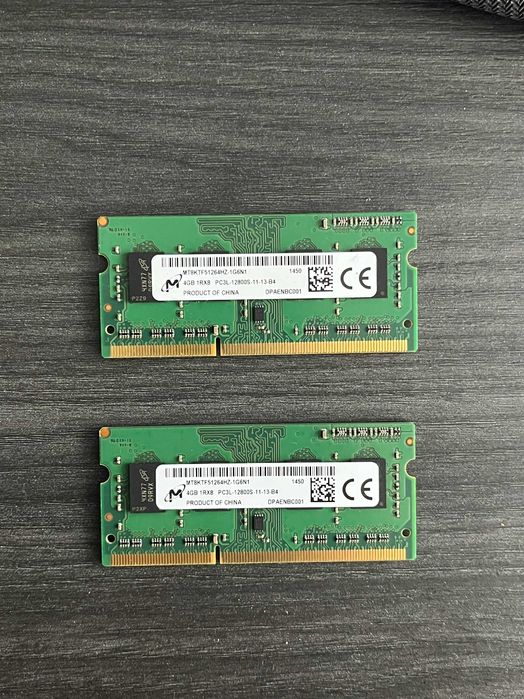 8GB (2x4GB) DDR3L SODIMM 1600MHz 1Rx8 PC3L-12800S-11-13-B4