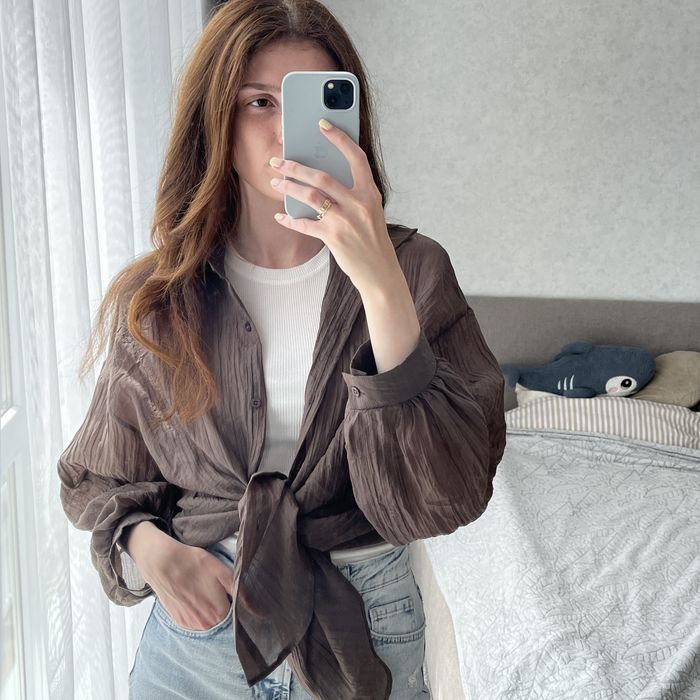 Жіноча коричнева сорочка, onesize