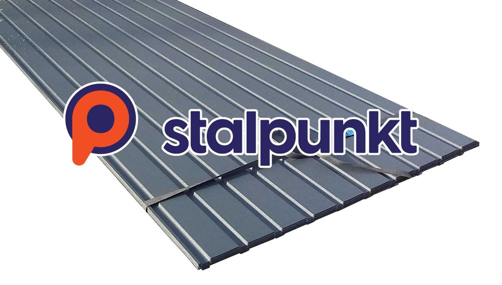 Blacha trapezowa T-7 7016PM antracyt mat grafit mat ściany drzwi komin