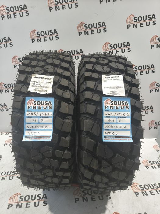 2 pneus semi novos  Nortenha 255-70R15 - Oferta dos Portes