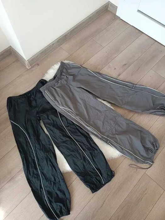 2x spodnie kreszowe ortalionowe XS-M