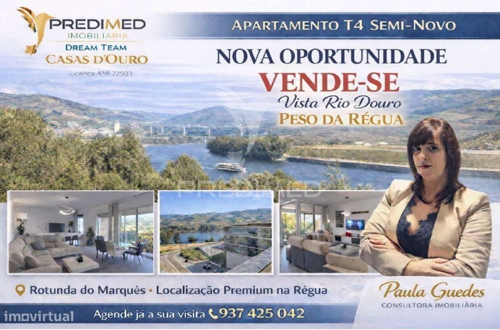 Apartamento T4 Semi-Novo Com Vista Rio Douro