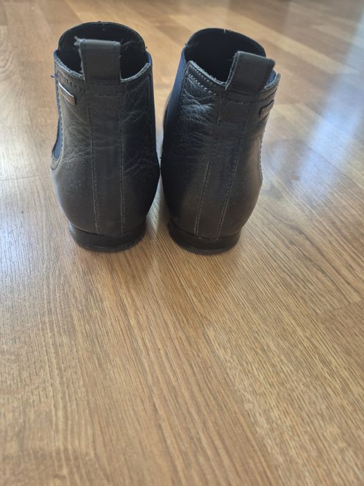 Botki Lasocki granatowe 36 skóra