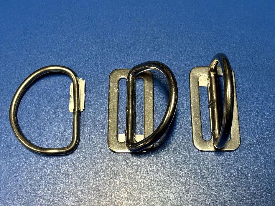 D-ring / B-ring 45 i 90 stopni do nurkowania (po 1 szt.)