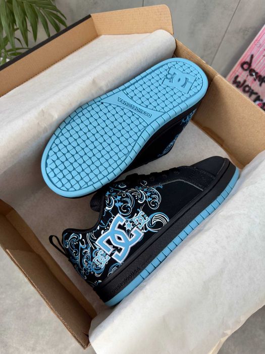 Жіночі кросівки DC Court Graffik "Black Blue Sabbath Pixie" Розміри 36-41