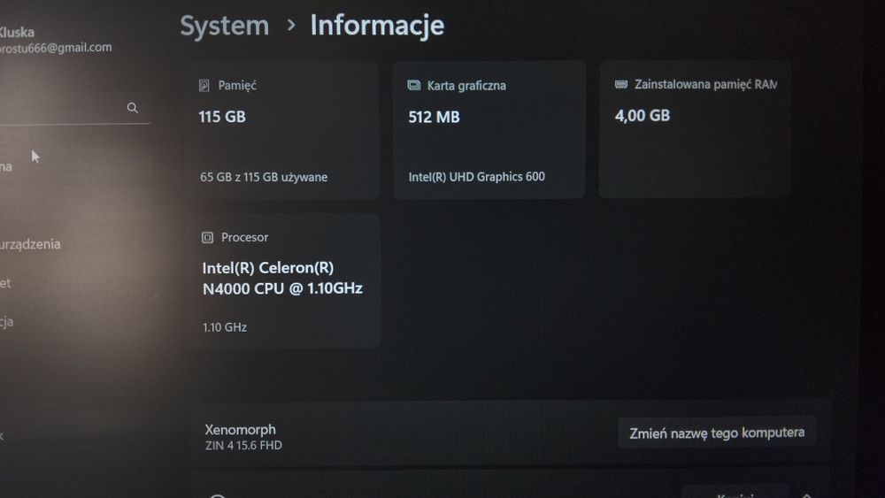 Laptop Zin 4 15.6 FHD