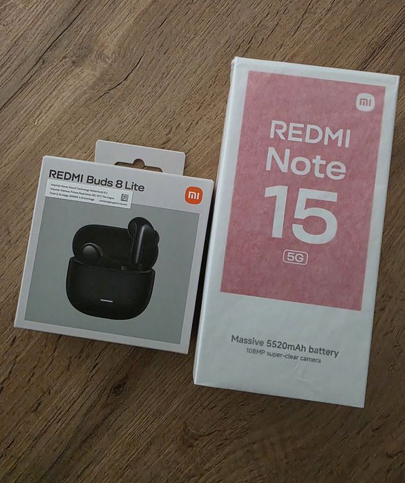 ‼️ Nowy telefon Xiaomi Redmi Note 15 5g 8/256gb +  słuchawki redmi buds 8 lite