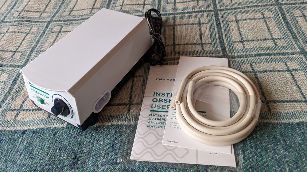 Nowy kompresor materaca przeciwodleżynowego.