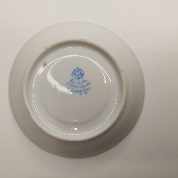 Старинная антикварная коллекционная чашка блюдце Братья Корниловы  РИ