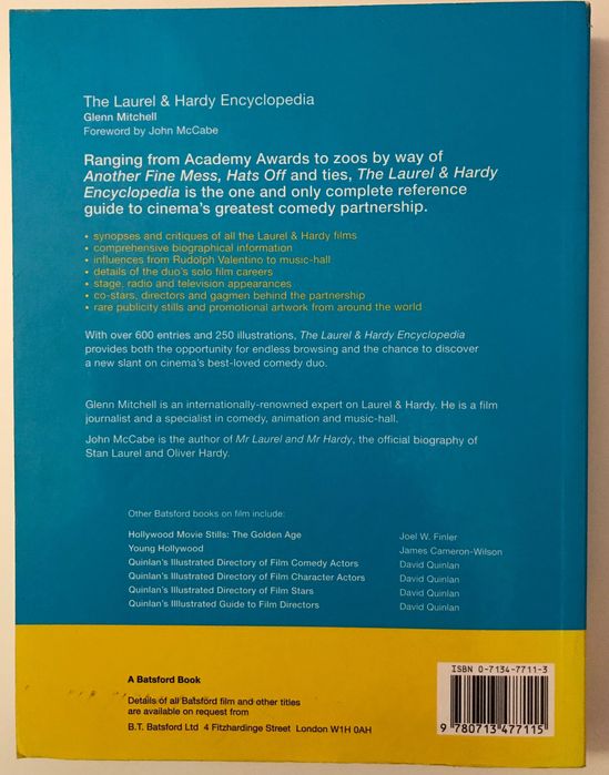 Livro The Laurel & Hardy Encyclopedia em inglês