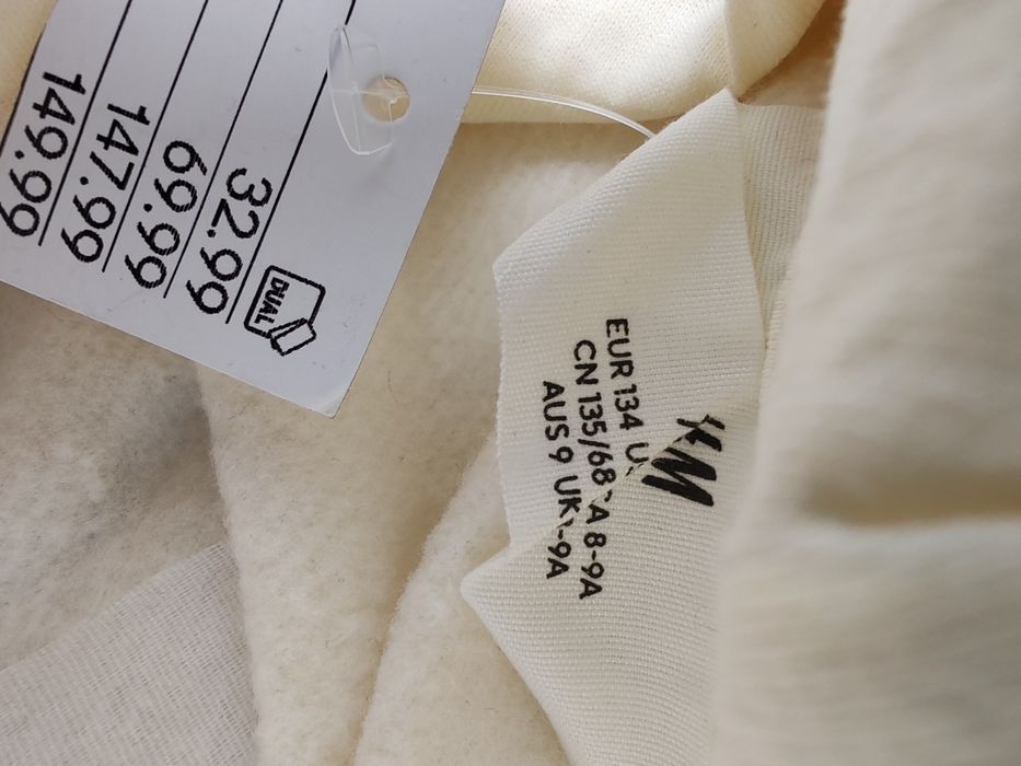 Kompet dresowe bluza spodnie myszka Minnie beż czarny H&M 134