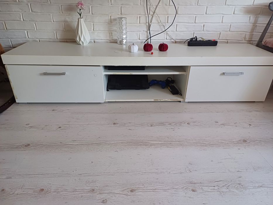 Szafka pod tv, rtv, 180cm biala długa
