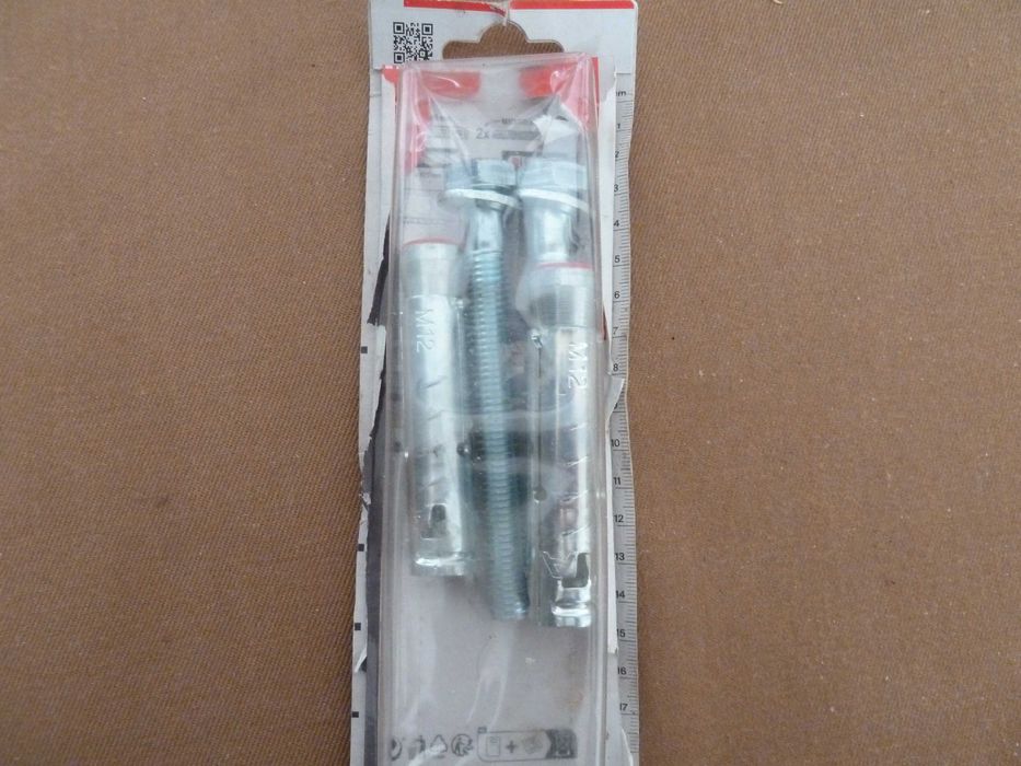 2 nowe kotwy tulejowe Fisher M12 do mocowania bram i innych elementów