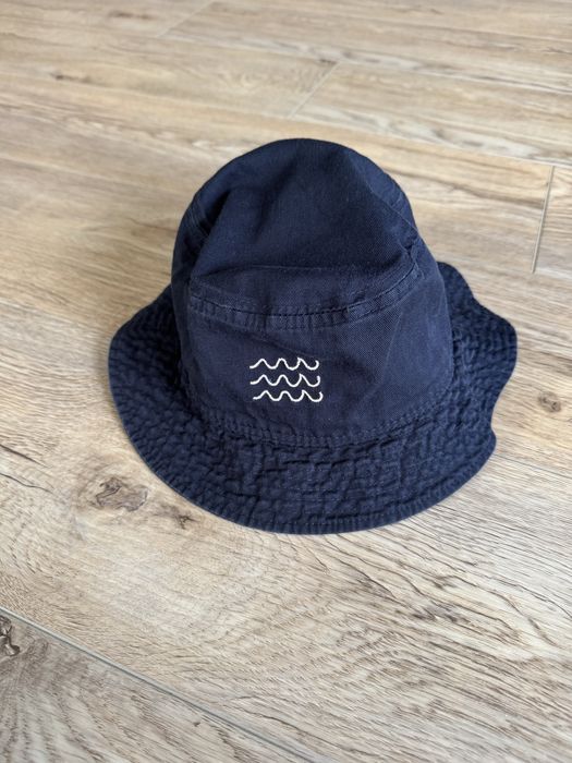 Czarny 100% bawełna kapelusz na ryby bucket hat uniwersalny Atlantis