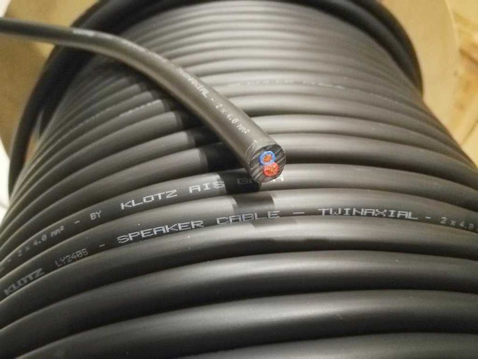 Kabel głośnikowy KLOTZ LY240S kabel 2x4 mm OFC interkonekt do kolumn głośników kabel kolumnowy 2x4,0mm2 OFC odcinek 20m