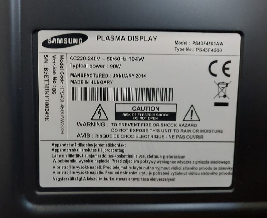 Telewizor SAMSUNG 43"