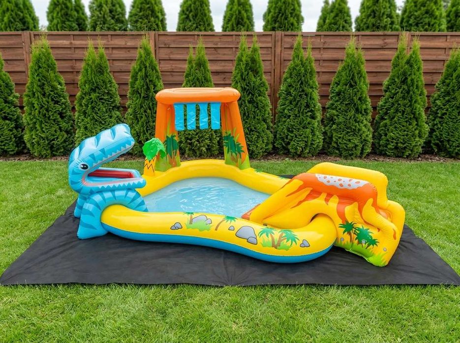 Wodny Plac Zabaw Basen ze Zjeżdżalnią INTEX Dinozaur Duży FONTANNA