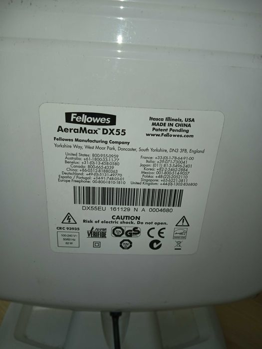 Oczyszczacz powietrza Fellowes Aeramax DX55