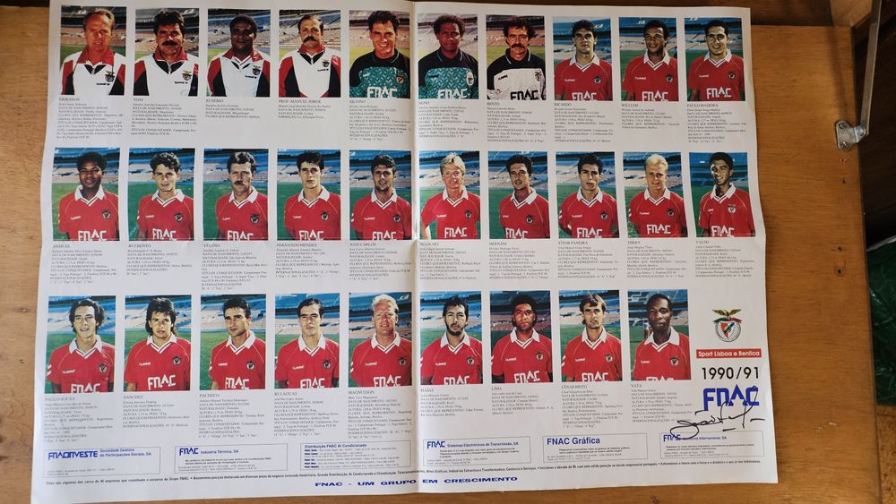 Poster Benfica campeão 1990 - 91