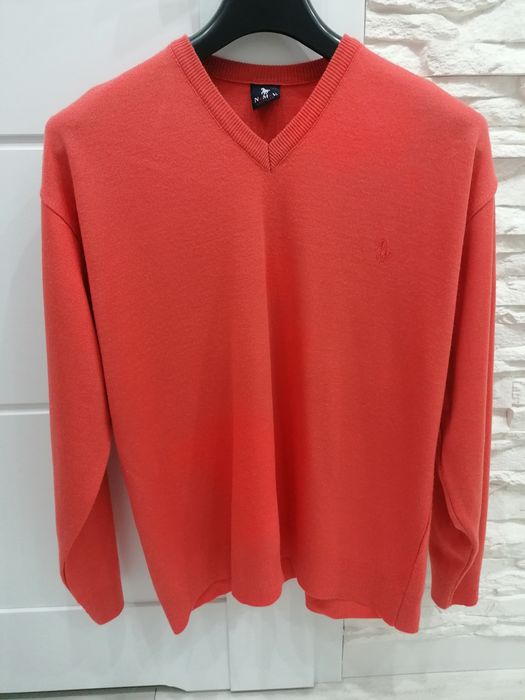 Koralowy sweterek XL
