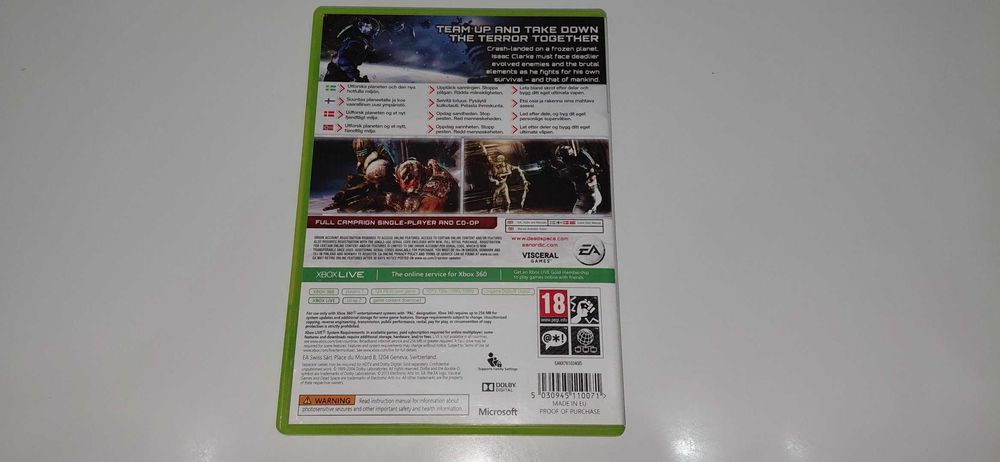 xbox 360 DEAD SPACE 3 kultowy horror SF jedna z ostatnich wydanych gier