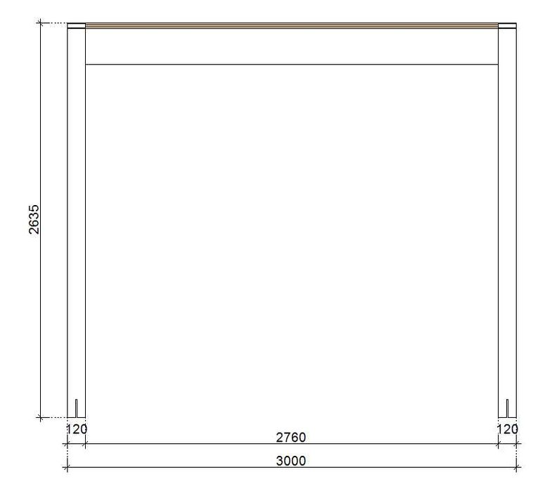 Pergola altana rzymska 400x300cm wolnostojąca masywna