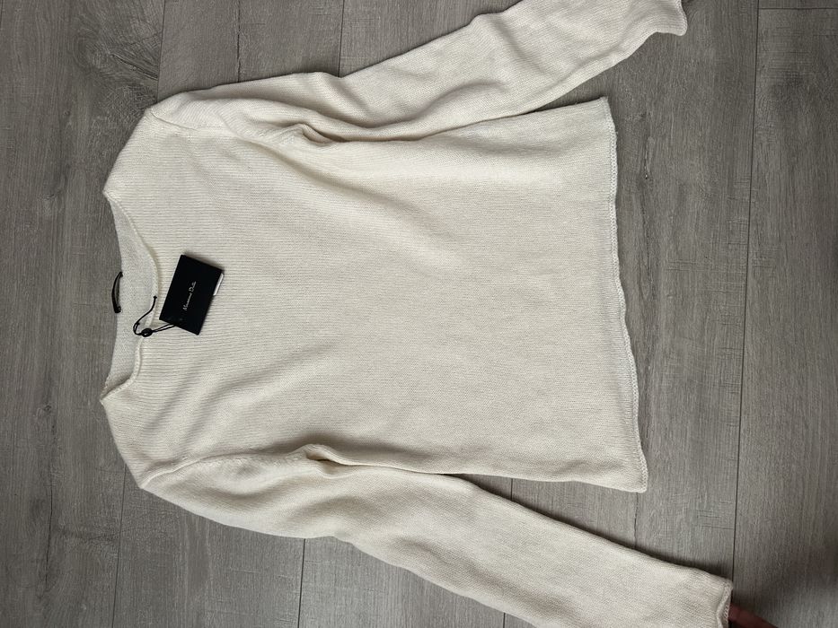 Молочный Свитер джемпер кашемир massimo dutti