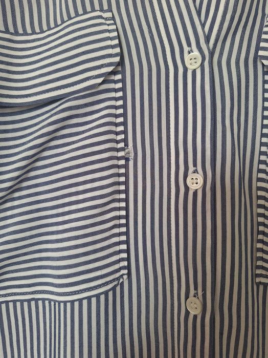 Biało-niebieska koszula w paski Zara