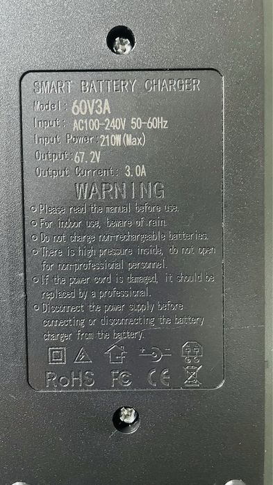 Carregador citycoco 60.2V 3Ah