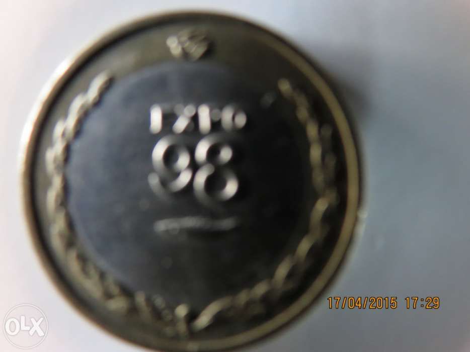 Moeda bi metálica expo 98 (carapau)