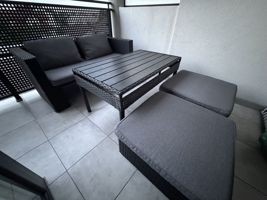 Meble ogrodowe balkon kanapa zestaw