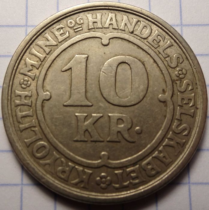 Grenlandia 10 koron, 1922
