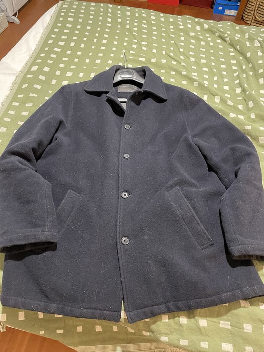 Sobretudo de homem,  lã azul escuro Pied Poule - Small