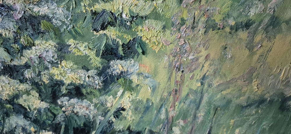 Dziki bez i dzika róża-obraz olejny