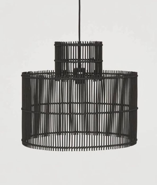 Candeeiro teto bambu preto H&M HOME (METADE PREÇO)