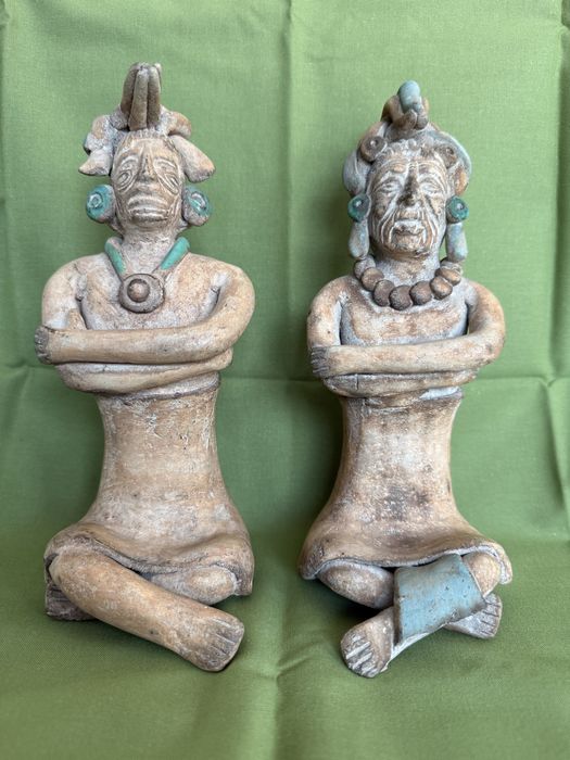 Par de estatuetas Maias/Mexicanas (originais)