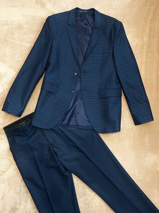 Костюм чоловічий синій в клітинку Palmiro Rossi