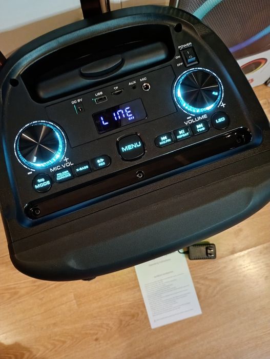 Караоке акустика Temeisheng-12/ USB/FM/Пульт ДУ/микрофон/