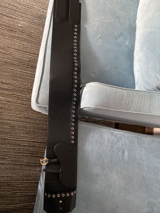 Pasek szeroki czarny z cwiekami