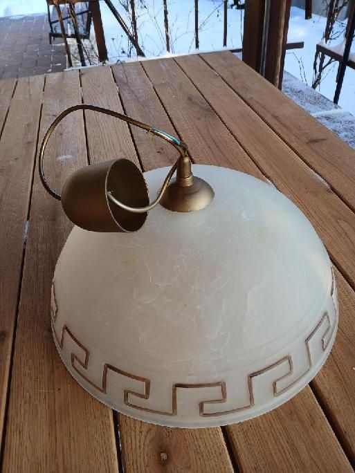Piękny szklany klosz/ lampa wisząca,  styl Retro/ Vintage.