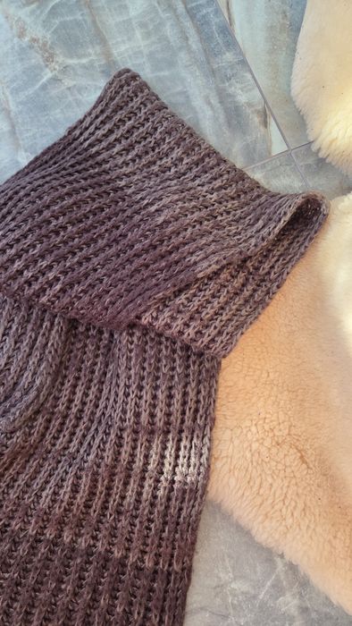 Szal 2 metry modna czekolada