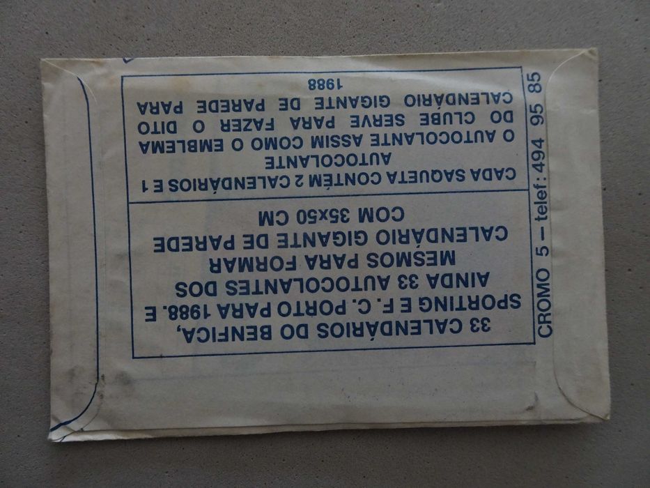 Carteira de cromos fechada Futebol 88