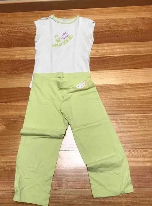 Oysho pijama branco e verde