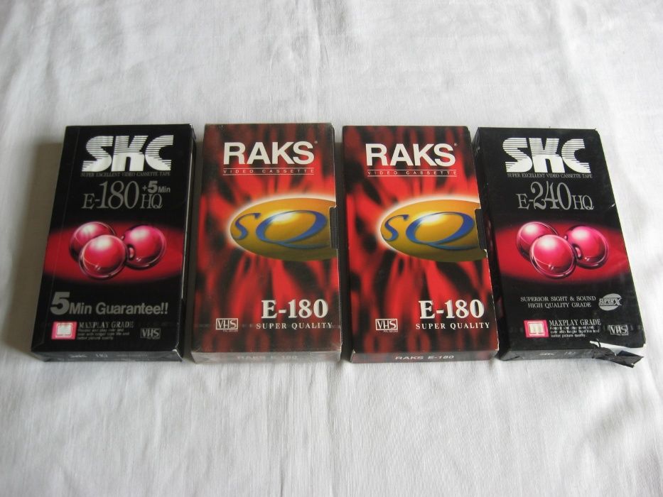 Кассеты видео с записью Panasonic, Sony, RAKS, SKC (180 - 240 мин)